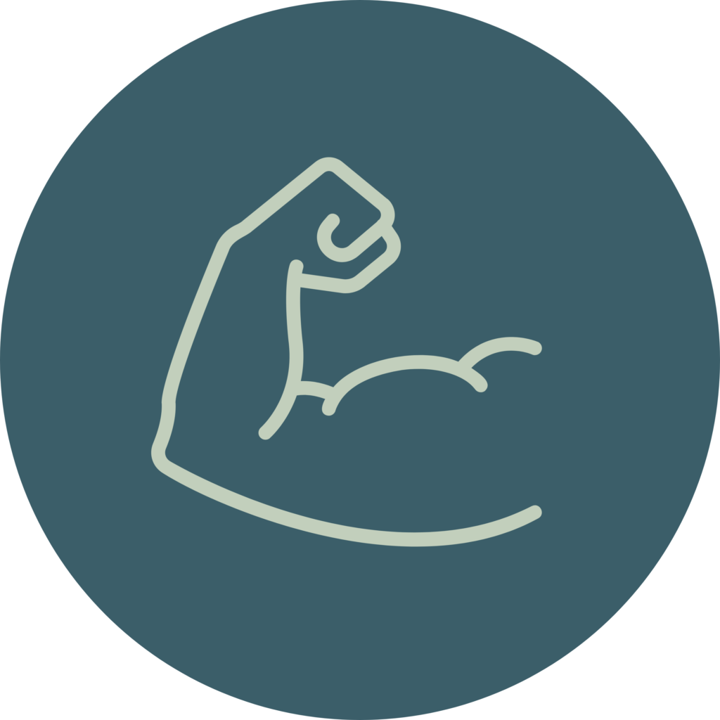 strong health icon blue