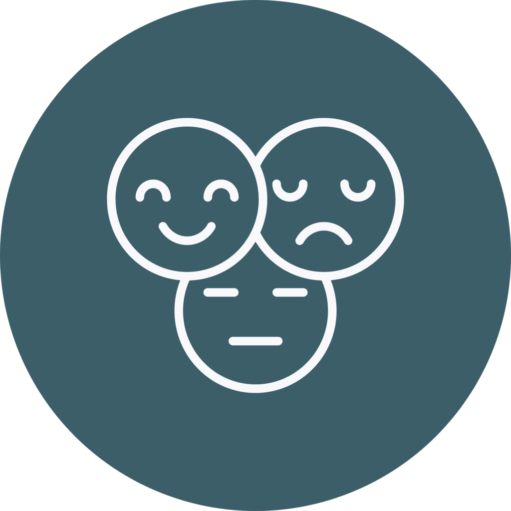emotions icons blue