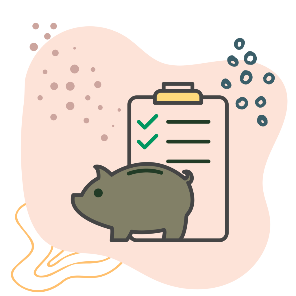 piggy bank financial checklist