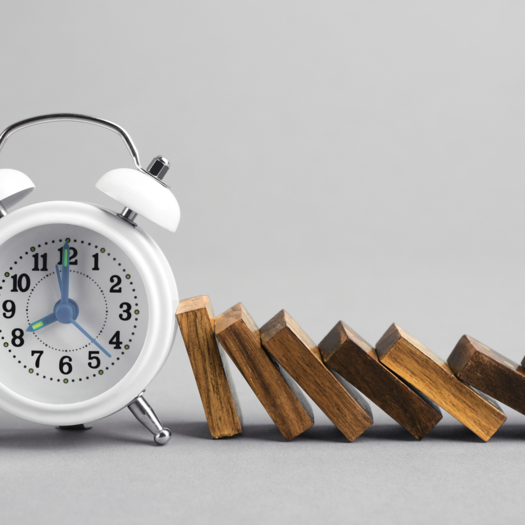 Timeblock clock dominos time management
