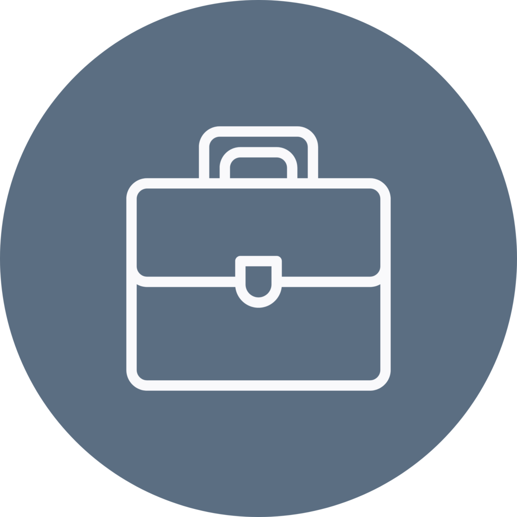 briefcase icon blue work
