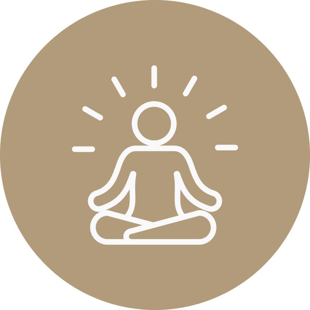 self meditating beige