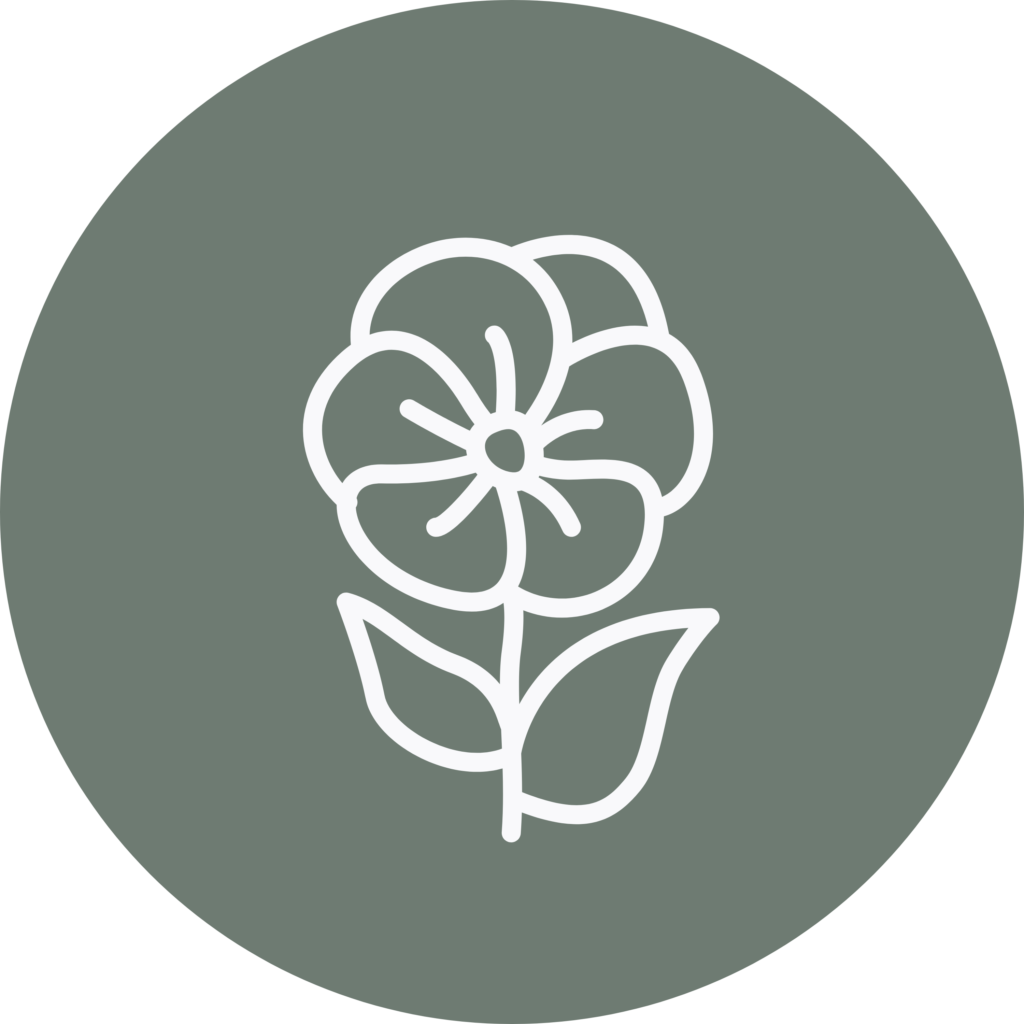 flower with leaves green icon