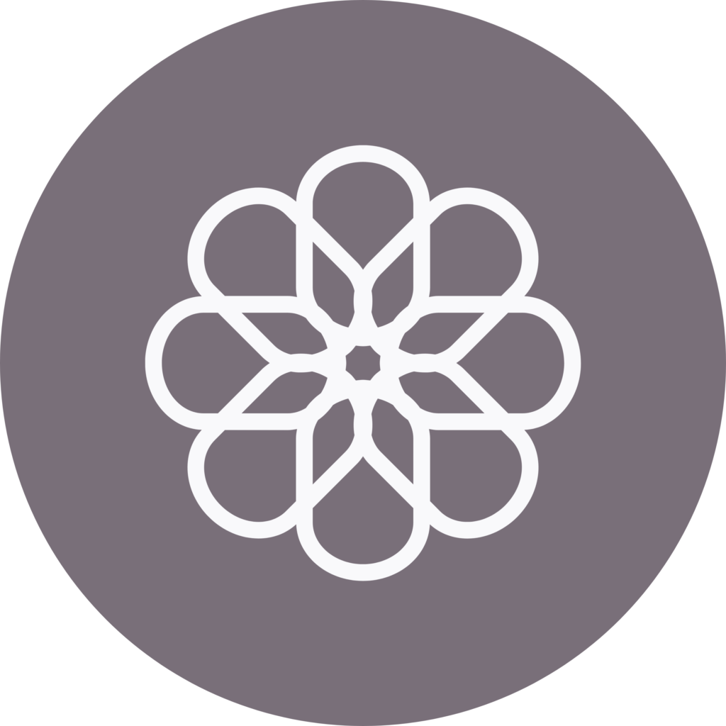 simple flower icon purple