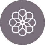simple flower icon purple
