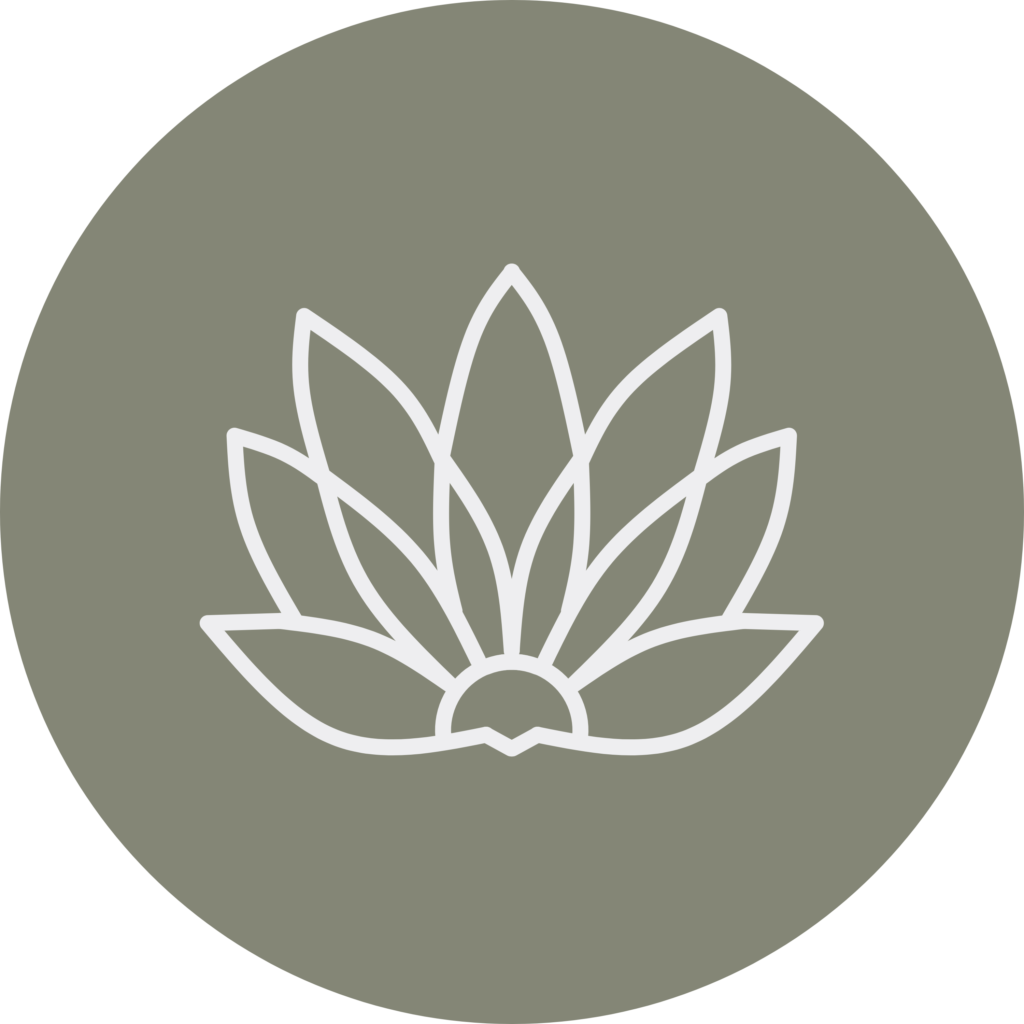 zen flower icon brown
