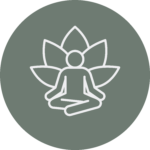 zen calming person icon green