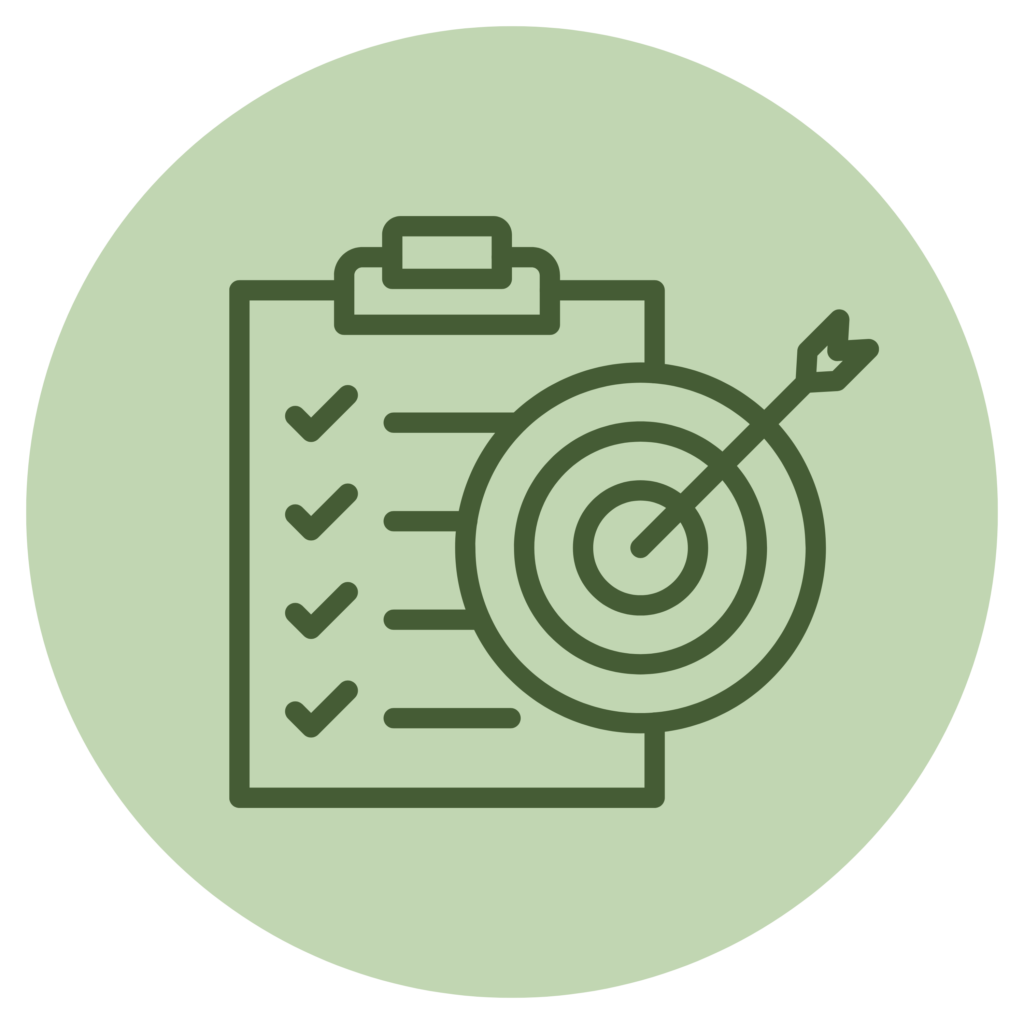 checklist goals icon green target