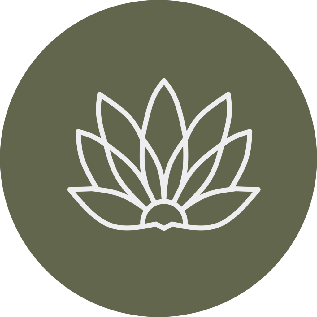 zen flower icon green