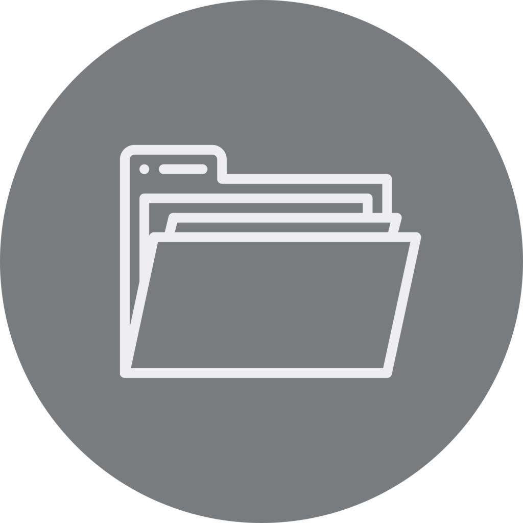 gray folder organizer icon