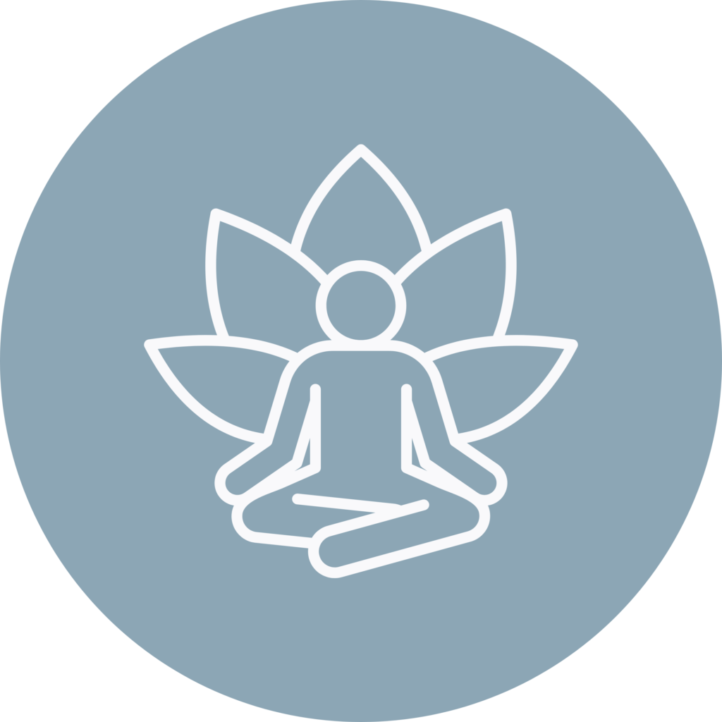 self growth zen icon blue