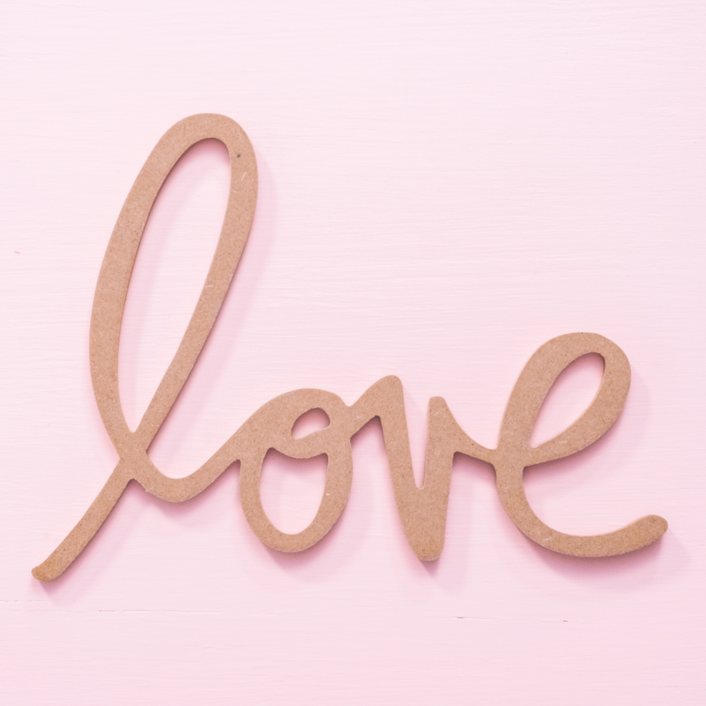pink love word sign motivational inspiring