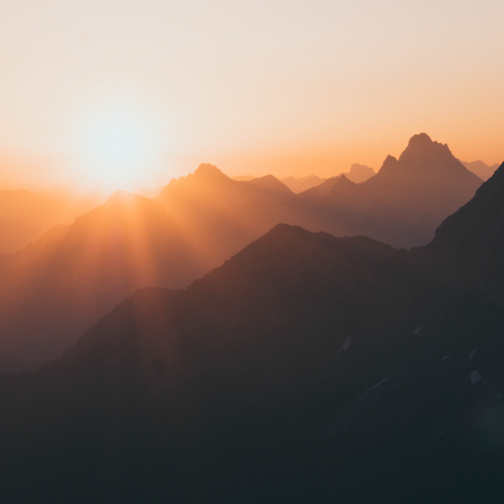 mountain orange sunrise sunset