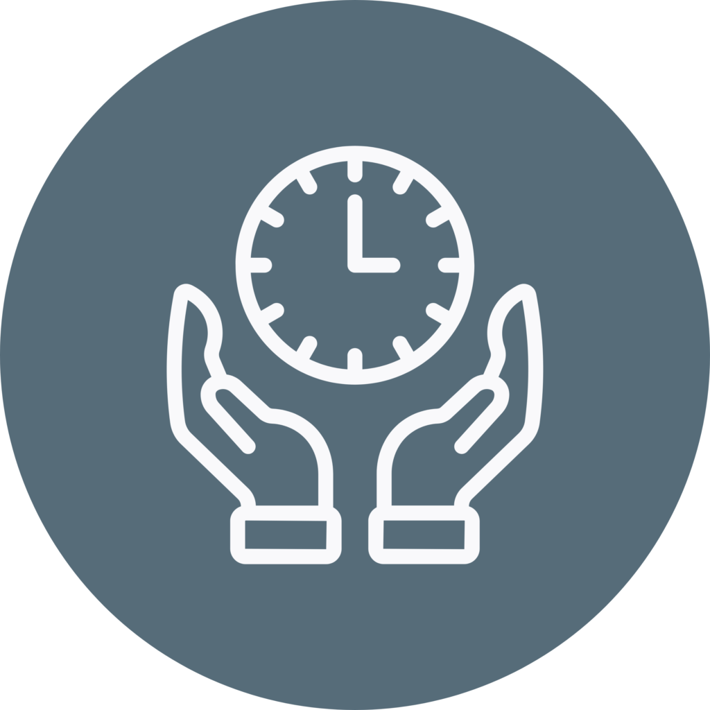 time management clock icon blue