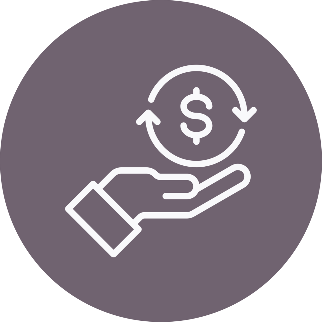 money management icon purple finances